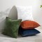 Christmas Chenille Throw Pillow Covers 18x18 Set of 2, Farmhouse Velvet Neutral Decorative Euro Pillowcases with Stitched Edge for Couch, Sofa, Bed – Forest Elf
